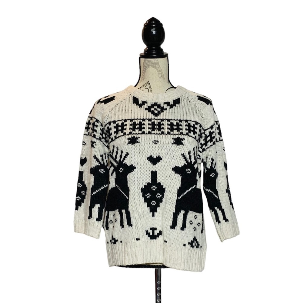 H&M S wool alpaca blend cottagecore sweater‎